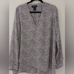 💜 Beautiful ❤️ Karen Kane Blush & Black Blouse Size L